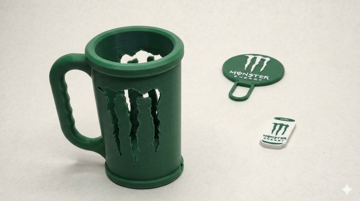 3D Printed Monster Energy Mug