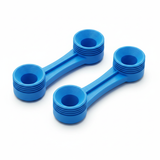 Vedação de radiador 3D azul – ângulo 45°