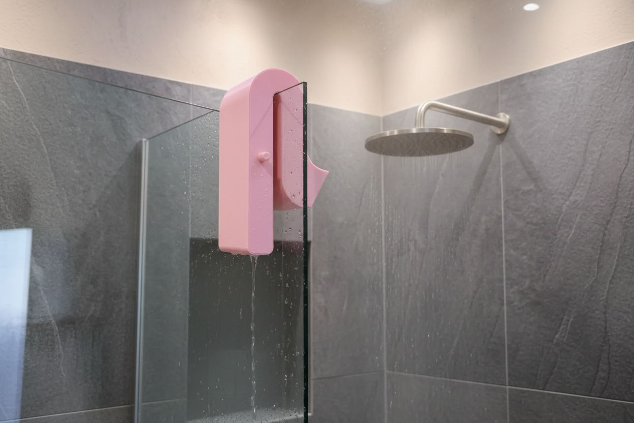 Phone Shower Amplifier - 3D Printed Sound Booster for Glass Shower Door - Waterproof Phone Holder