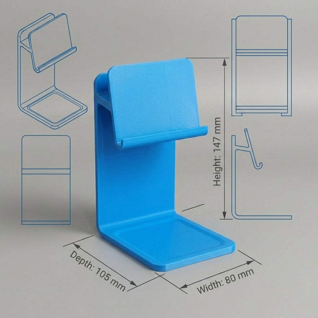 3D Printed iPad & Tablet Stand | Foldable Minimalist Holder | Desk Setup Accessory | Handmade in Ireland | Gift for Him or Her
