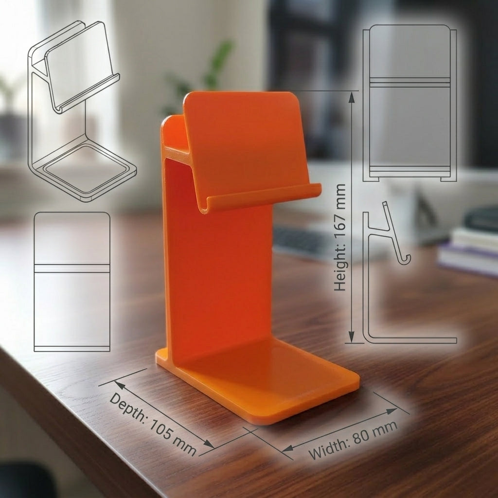 3D Printed iPad & Tablet Stand | Foldable Minimalist Holder | Desk Setup Accessory | Handmade in Ireland | Gift for Him or Her