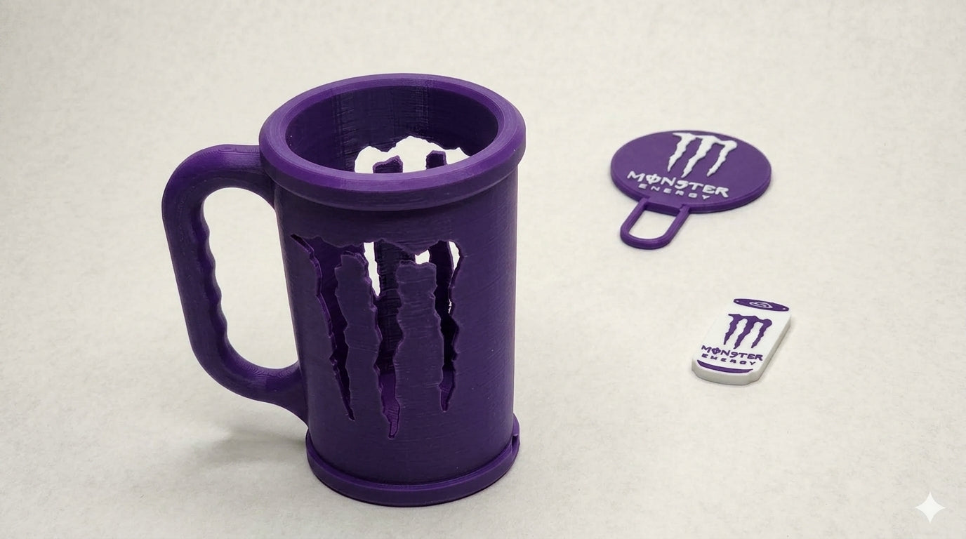 3D Printed Monster Energy Mug