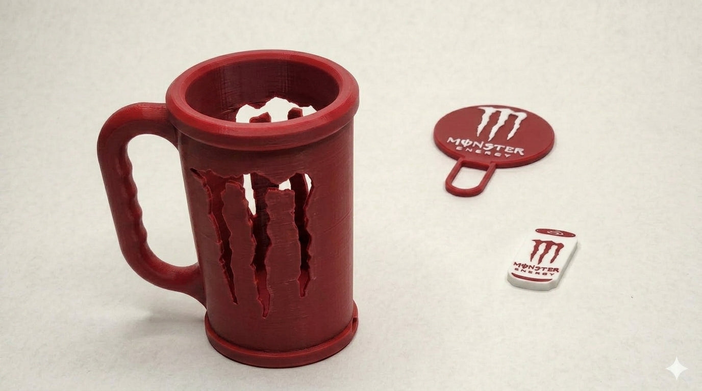 3D Printed Monster Energy Mug