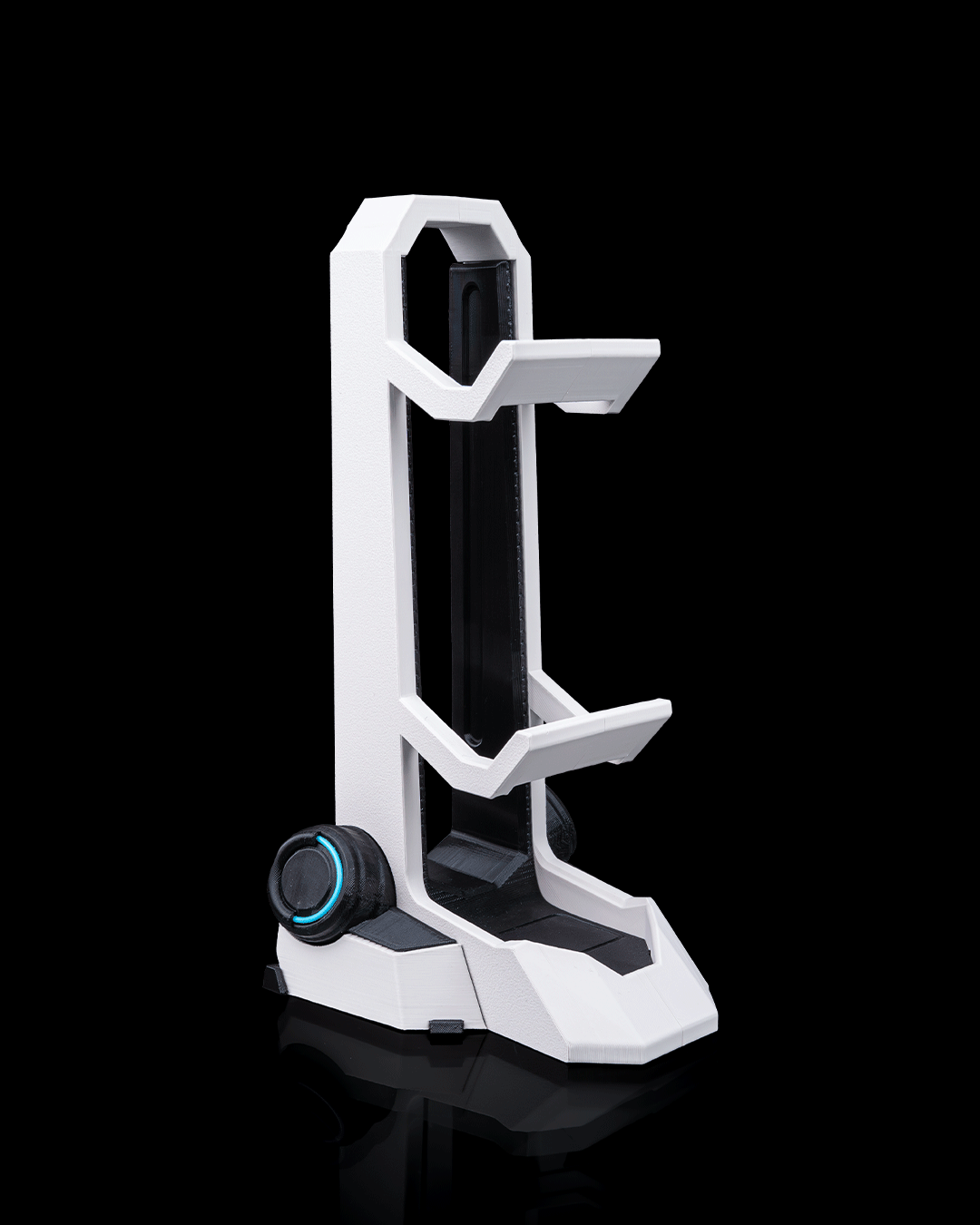 2-in-1 Dual Gaming Station Stand - Universal Controller & Headphone Tower Holder - 3D Printed Industrial Display for Xbox, PS5, Switch & PC Headsets - Sleek Desk Organizer