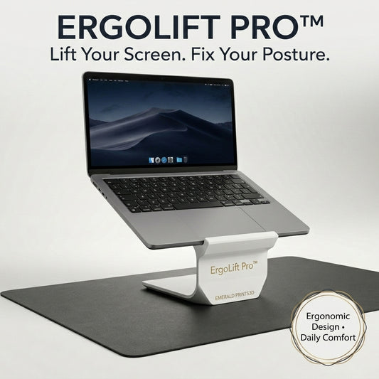 3D Printed Laptop Stand | Ergonomic Riser for MacBook & Notebook | Handmade in Ireland | Desk Organiser | Work From Home Gift