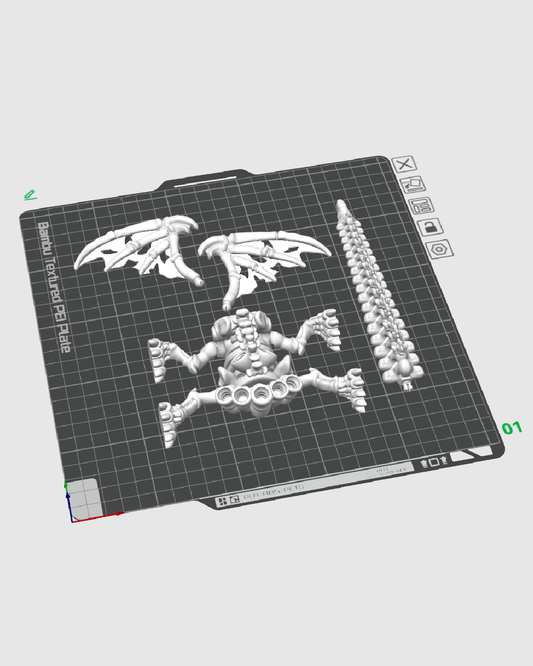Articulated 5-Headed Hydra Dragon Skeleton - 3D Printed Pentadragon Mythical Figurine - Gothic Horror Decor, Epic Fantasy Fidget Toy, Unique Macabre Gift for RPG & D&D Fans