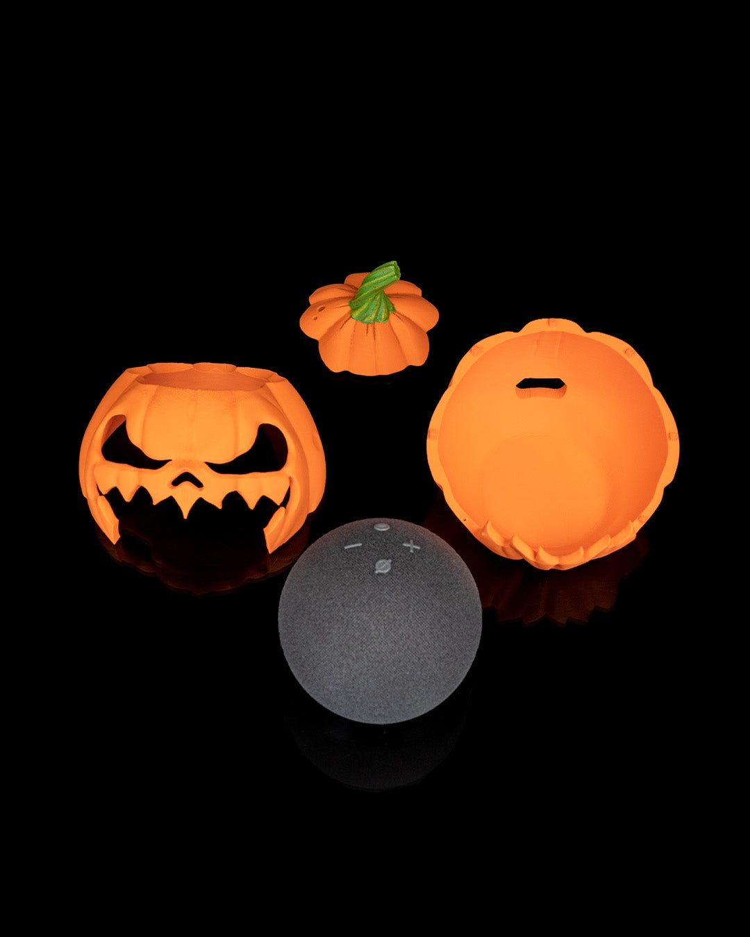 Pumpkin Dock™ Halloween Decor | Echo Dot Holder, Spooky Alexa Stand, Gothic Pumpkin Accessory for Geek & Gaming Room Setup