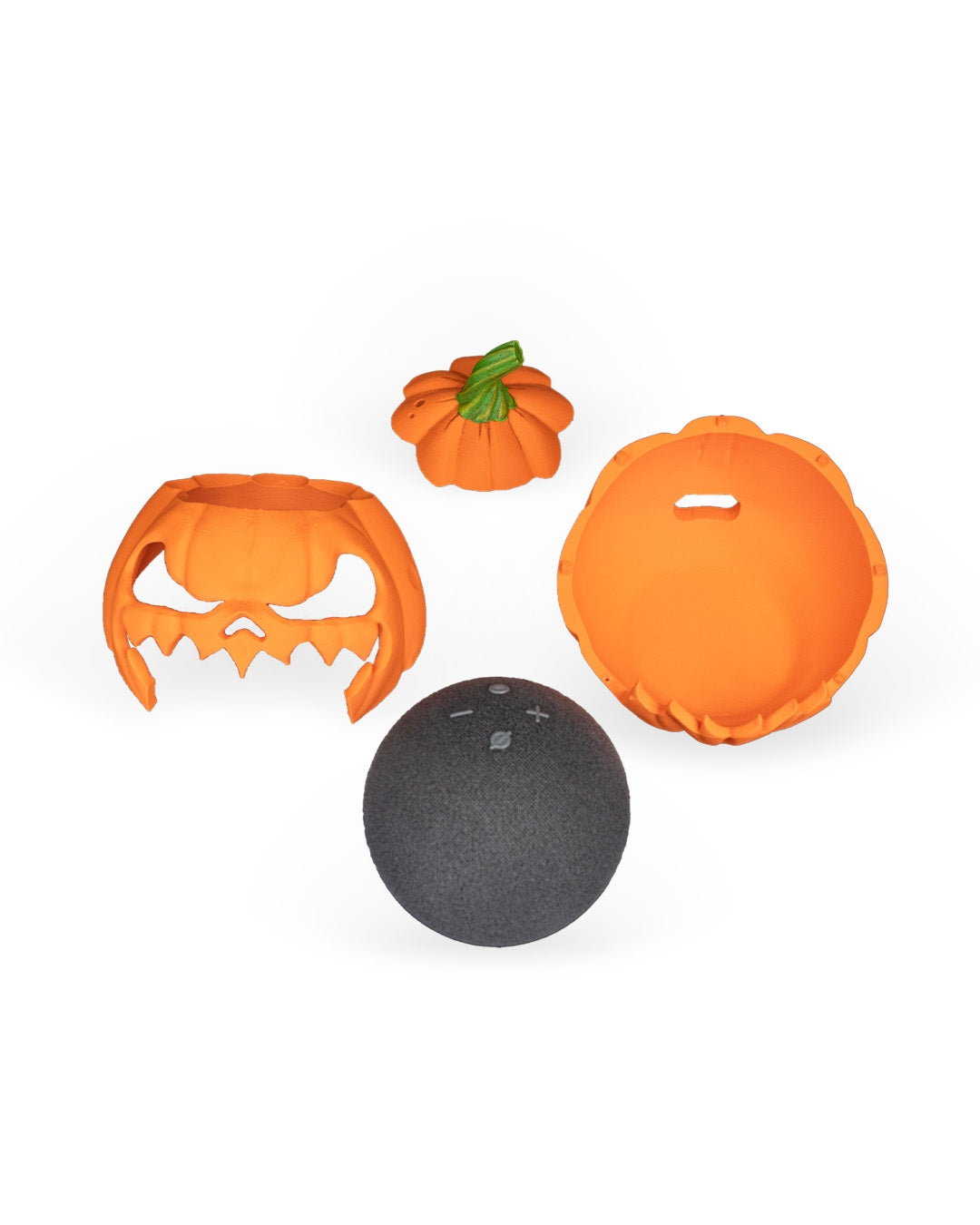 Pumpkin Dock™ Halloween Decor | Echo Dot Holder, Spooky Alexa Stand, Gothic Pumpkin Accessory for Geek & Gaming Room Setup