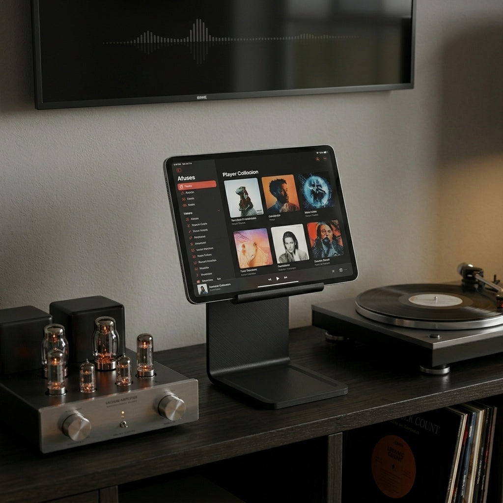 3D Printed iPad & Tablet Stand | Foldable Minimalist Holder | Desk Setup Accessory | Handmade in Ireland | Gift for Him or Her