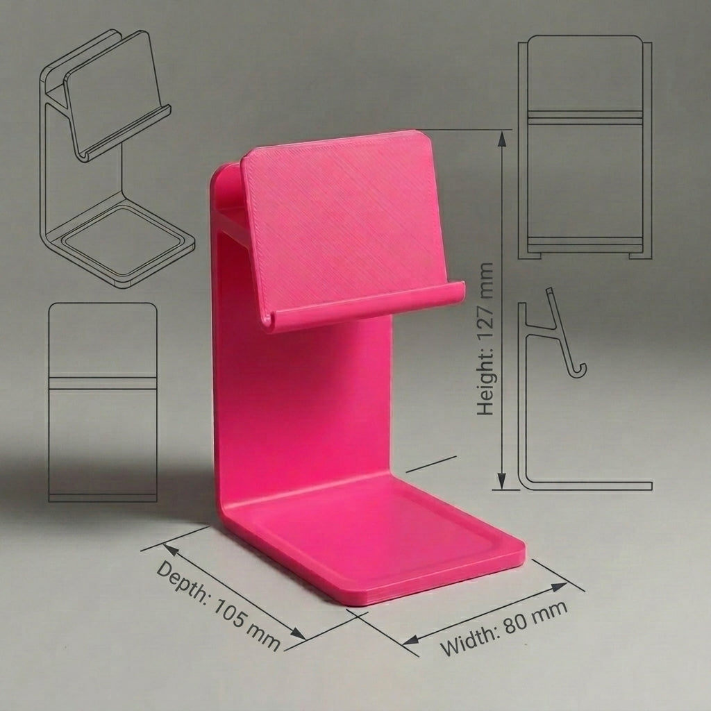 3D Printed iPad & Tablet Stand | Foldable Minimalist Holder | Desk Setup Accessory | Handmade in Ireland | Gift for Him or Her