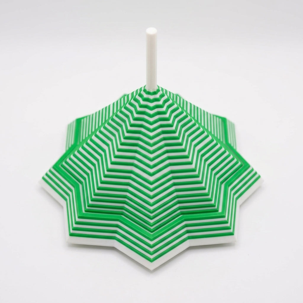 Kinetic Star Spinner Toy – 3D Printed Illusion Fidget, Modern Desk Decor