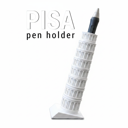Leaning Tower of Pisa Pen Holder - White Background