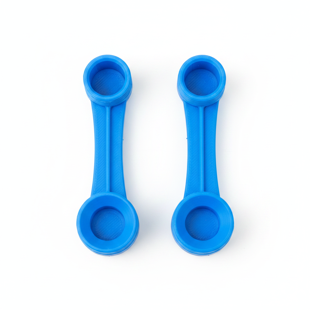 Vedação de radiador 3D azul – vista de cima