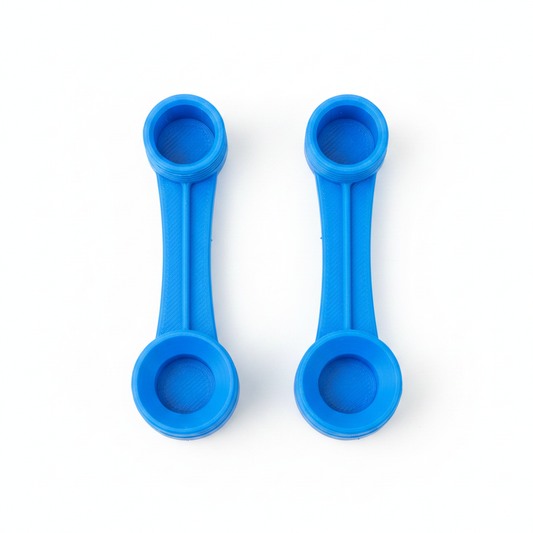 Vedação de radiador 3D azul – vista de cima