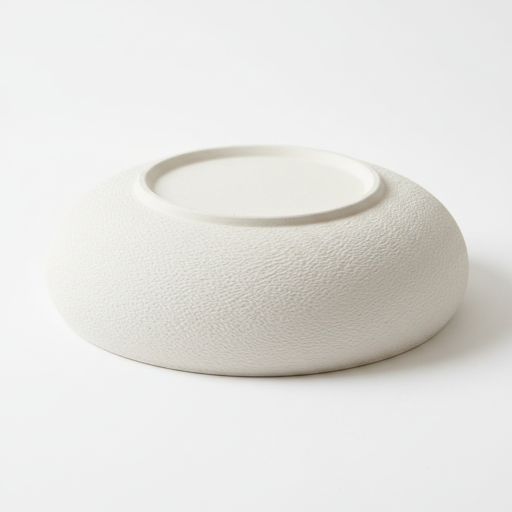 Bowl bottom view showing base texture detail