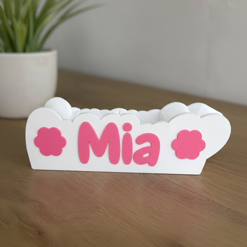 Mia com flores