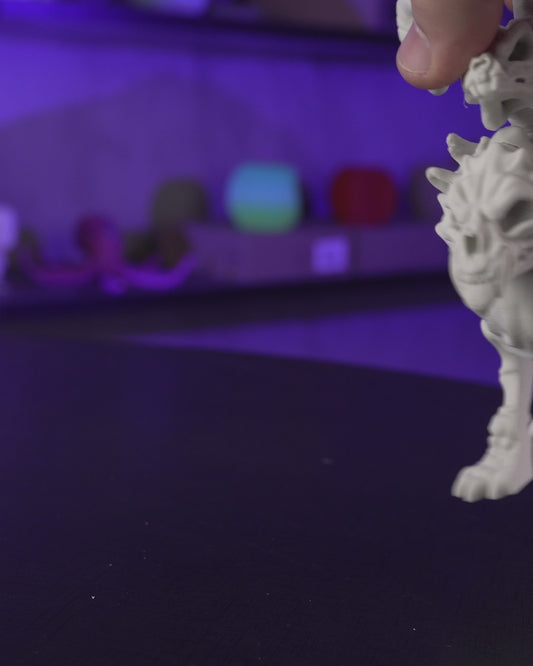 Articulated Chimera Skeleton Figurine - 3D Printed Mythical Creature Bone Model - Gothic Home Decor, Fantasy Monster Fidget Toy, Unique Macabre Gift for RPG Fans